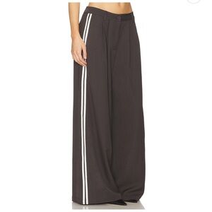 Lioness Ash Wide-Leg Pants with White Stripes